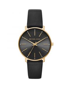 Women's Pyper Black Leather Strap Watch 38mm