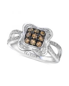 Chocolatier® Diamond Cluster Ring (1/2 ct. t.w.) in 14k White Gold