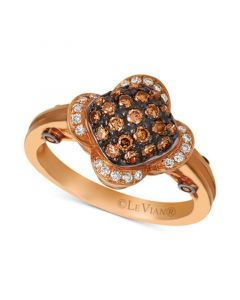 Chocolatier® Diamond Cluster Ring (1/2 ct. t.w.) in 14k Rose Gold