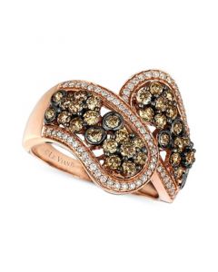 Chocolatier® Diamond Pavé Statement Ring (1-3/8 ct. t.w.) in 14k Rose Gold