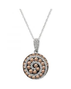 Chocolatier® Diamond Spiral 18" Pendant Necklace (1-1/4 ct. t.w.) in 14k White Gold