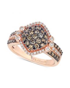 Chocolatier® Diamond Cluster Ring (1-1/8 ct. t.w.) in 14k Rose Gold