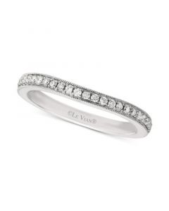 Bridal® Diamond Beaded Edge Band (1/5 ct. t.w.) in 14k White Gold