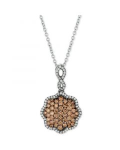 Chocolatier® Diamond Pavé 18" Pendant Necklace (3/4 ct. t.w.) in 14k White Gold