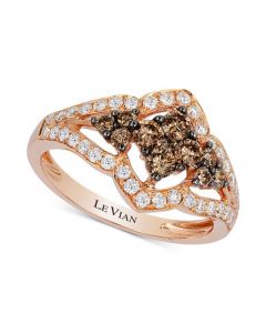 Chocolatier® Diamond Statement Ring (1 ct. t.w.) in 14k Rose Gold