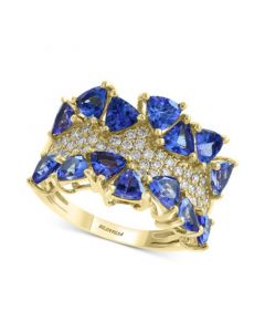 EFFY® Tanzanite (3 ct. t.w.) & Diamond (3/8 ct. t.w.) Ring in 14k Gold