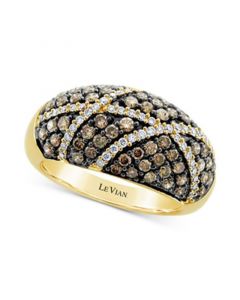 Chocolate Diamond® (1 ct. t.w.) & Vanilla Diamond® (1/4 ct. t.w.) Cluster Statement Ring in 14k Gold