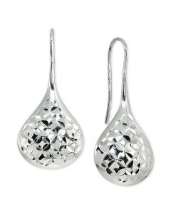 Textured Teardrop Drop Earrings in Sterling Silver, Created for Macy's