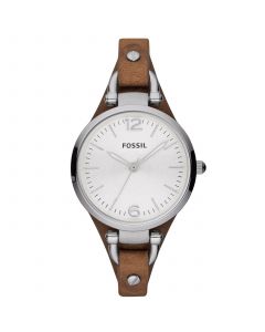 Women's Georgia Brown Leather Strap Watch 32mm ES3060