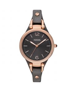 Women's Georgia Ash Gray Leather Strap Watch 32mm ES3077