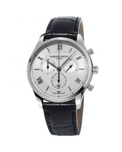 Men's Swiss Chronograph Classics Black Leather Strap Watch 40mm