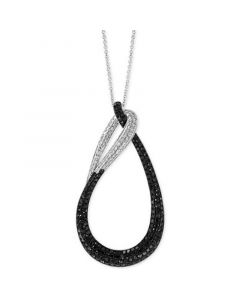 EFFY® Diamond Loop 18" Pendant Necklace (1 ct. t.w.) in 14k White Gold