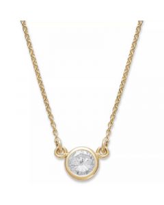 Bezel-Set Diamond Pendant Necklace (1/5 ct. t.w.) in 14K Gold or White Gold