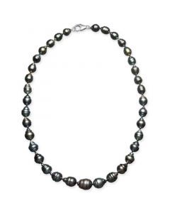 Cultured Baroque Black Tahitian Pearl (7-11mm) 17-18" Collar Necklace