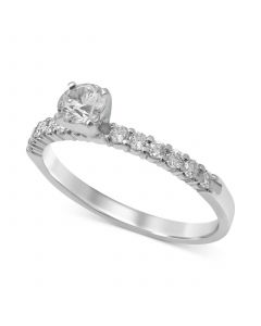 Diamond Engagement Ring (1/2 ct. t.w.) in 14K White or Yellow Gold