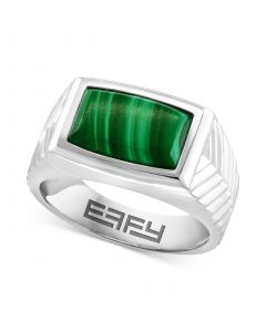 EFFY® Men's Malachite Ring in Sterling Silver