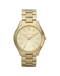 Unisex Slim Runway Gold-Tone Stainless Steel Bracelet Watch 42mm