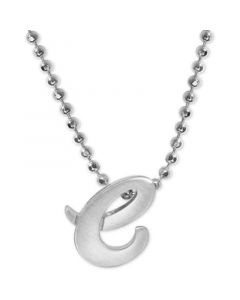 Lowercase Initial 16" Pendant Necklace in Sterling Silver