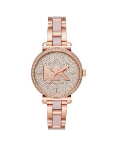 Women's Sofie Rose Gold-Tone Stainless Steel and Blush Acetate Bracelet Watch 36mm