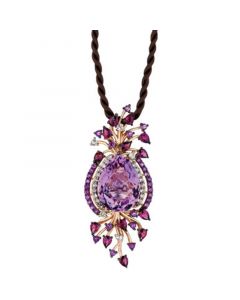 Crazy Collection® Multi-Stone Cord Pendant Necklace in 14k Strawberry Rose Gold (18 ct. t.w.)