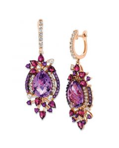 Crazy Collection® Multi-Stone Drop Earrings in 14k Strawberry Rose Gold (13-1/2 ct. t.w.)