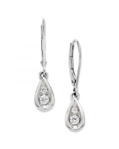 Diamond Teardrop Earrings in 14k White Gold (1/4 ct. t.w.)