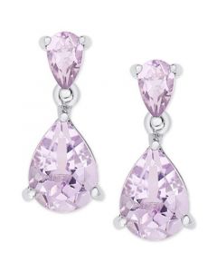 Amethyst Double Drop Earrings (2-1/4 ct. t.w.) in Sterling Silver