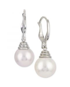 Windsor Cultured Freshwater Pearl (11mm) Drop Earrings in Sterling Silver