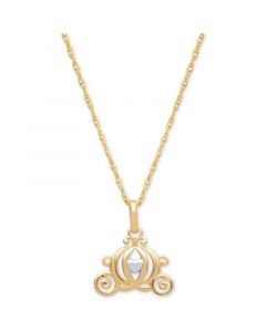 Children's Carriage 15" Pendant Necklace in 14k Gold