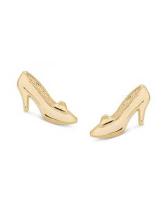 Children's Cinderella Slipper Stud Earrings in 14k Gold