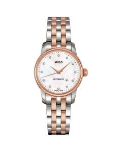 Women's Swiss Automatic Baroncelli Diamond-Accent Two-Tone Stainless Steel Bracelet Watch 29mm