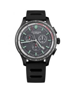 Men's Swiss Chronograph Alliance Sport Black Rubber Strap Watch 44mm