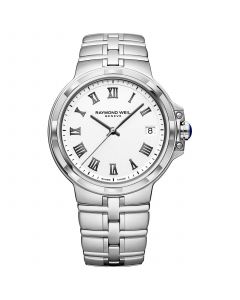 Men's Swiss Parsifal Stainless Steel Bracelet Watch 41mm