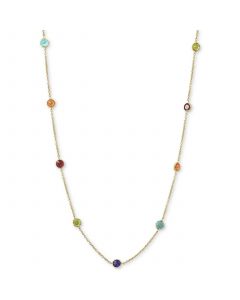 EFFY® Multi-Gemstone 36" Statement Necklace (6-1/2 ct. t.w.) in 14k Gold