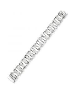 Barrel Link Bracelet in Stainless Steel