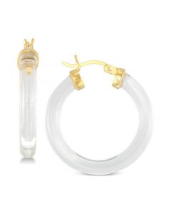 Lucite Hoop Earrings in 18k Gold over Sterling Silver