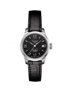 Women's Swiss Automatic T-Classic Le Locle Black Leather Strap Watch 25.3mm