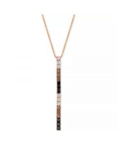 Chocolate Layer Cake™ Blackberry Diamonds®, Chocolate Diamonds® & Nude Diamonds™ 18" Pendant Necklace (1 ct. t.w.) in 14k Rose, Yellow or White Gold