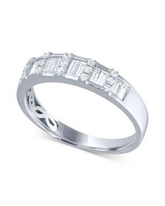 Diamond Baguette Wedding Band (3/8 ct. t.w.) in 14k White Gold