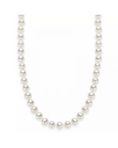 18" Cultured Freshwater Pearl Strand Necklace (7-8mm) in Sterling Silver