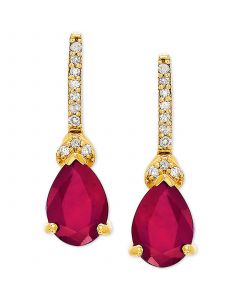 Ruby (3/8 ct. t.w.) & Diamond Accent Drop Earrings in 14k Gold