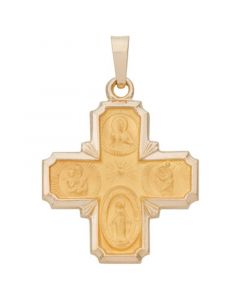 4-Way Medal Pendant in 14k Yellow Gold