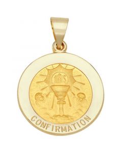 Confirmation Medal Pendant in 14k Yellow Gold