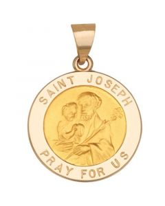 Saint Joseph Medal Pendant in 14k Yellow Gold