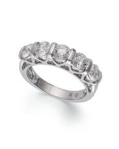 Certified Five-Stone Diamond Ring in 14k White Gold (2 ct. t.w.)