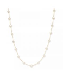 EFFY® Cultured Freshwater Pearl Station 18" Necklace in 14k Gold (5-1/2mm)