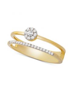 Diamond Cluster Double Ring (1/6 ct. t.w.) in 14k Gold, Created for Macy's