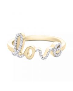 Diamond Love Ring (1/6 ct. t.w.) in 14k Gold or 14k White Gold, Created for Macy's