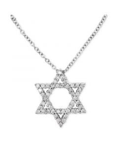 EFFY® Diamond Star of David 18" Pendant Necklace (1/4 ct. t.w.) in 14k White Gold