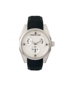 M34 Series, Silver Silicone Watch, 44mm